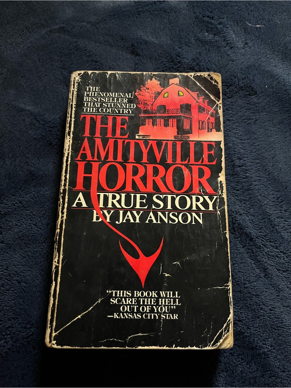 The Amityville Horror by Jay Anson - Black & Red Vintage Paperback